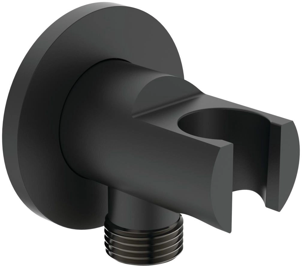 Cot racord de perete 1/2 cu suport para Ideal Standard IdealRain Black