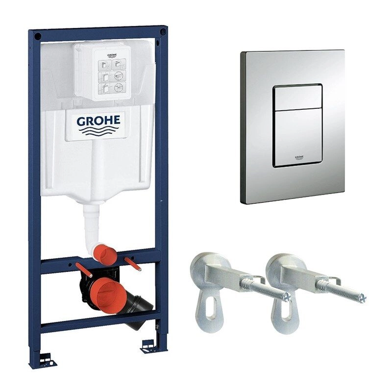 Rama pentru suspendarea WC Grohe + buton patrat