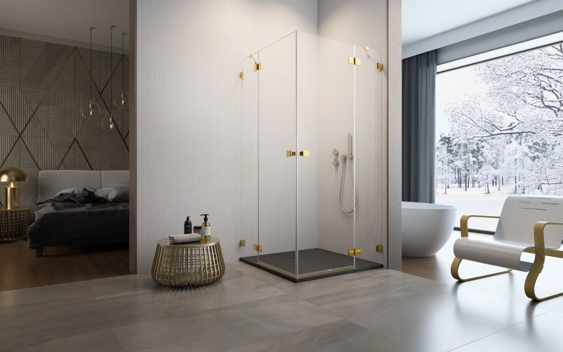 Душевая кабина Radaway Essenza Pro Gold KDD 90x90 h=200 — 2