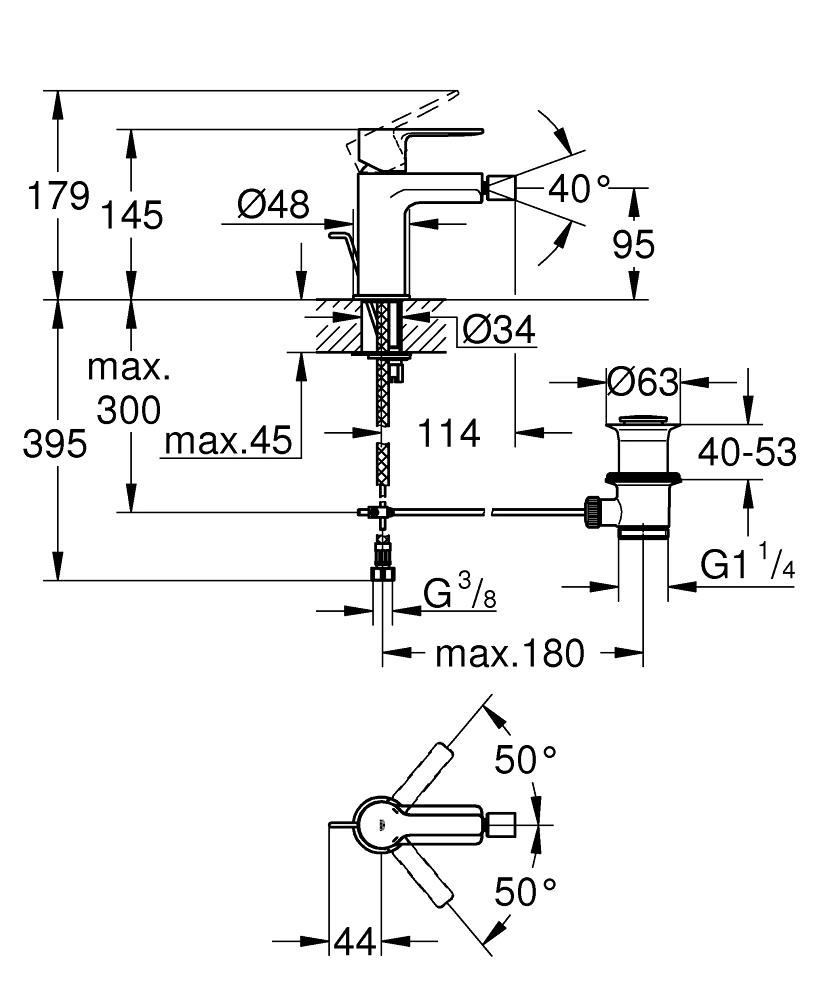 Смеситель для биде Grohe Lineare — 2