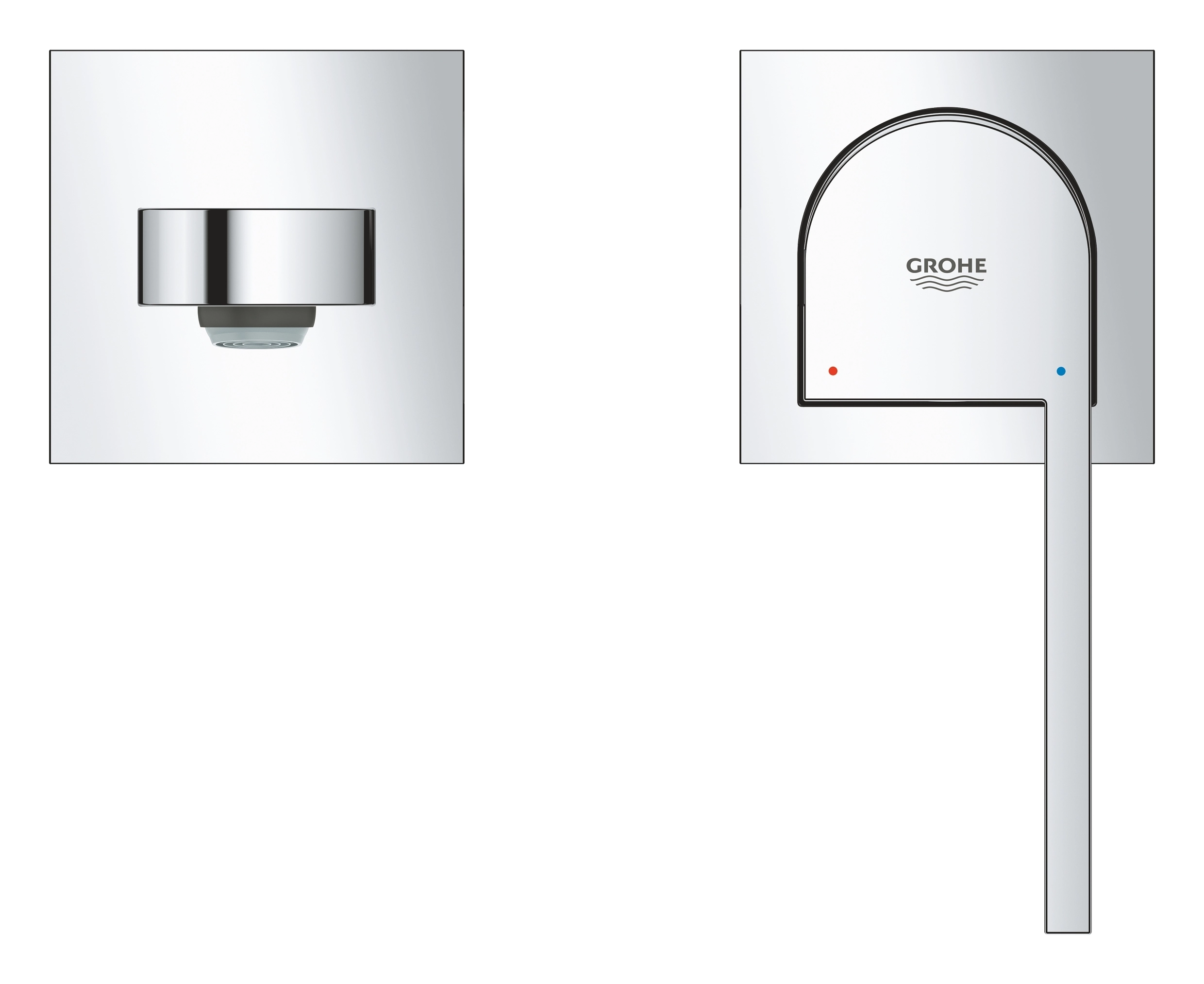 Смеситель встраиваемый для раковины Grohe Plus M — 2