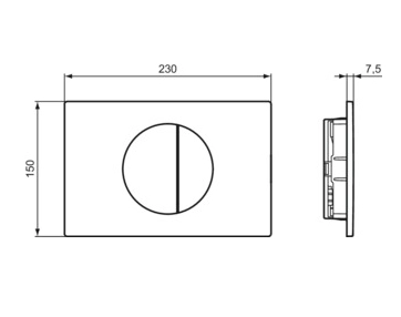 Кнопка смыва Ideal Standard OLEAS M5 Black Matt — 3