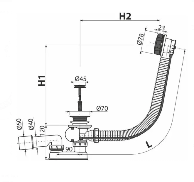 Coloana cada automat Polimat (6103066) A55 Black-80 — 2