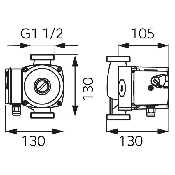 Pompa circulatie Ferro GPD 25-4 (130) 0203W — 3