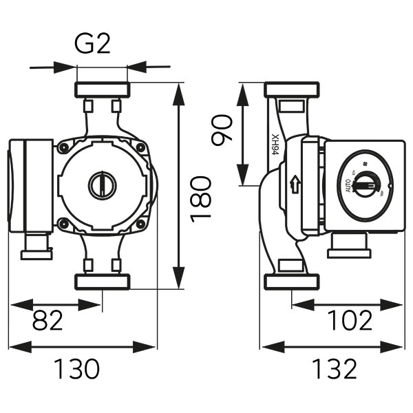 Циркуляционный насос Ferro GPA 32-6 (180) 0606W — 3