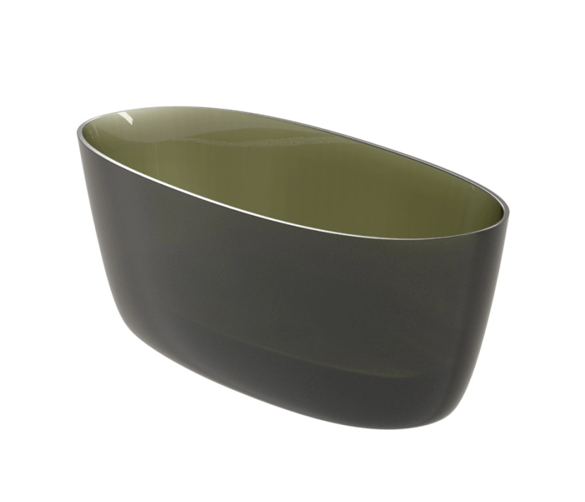 Cada SOLID SURFACE RIHO OVAL 160x72 Frosted Forest — 1