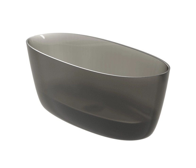 Cada SOLID SURFACE RIHO OVAL 175x80 Frosted Smoke — 1