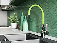 Смеситель кухонный с гибким изливом Ferro Zumba Green — 2