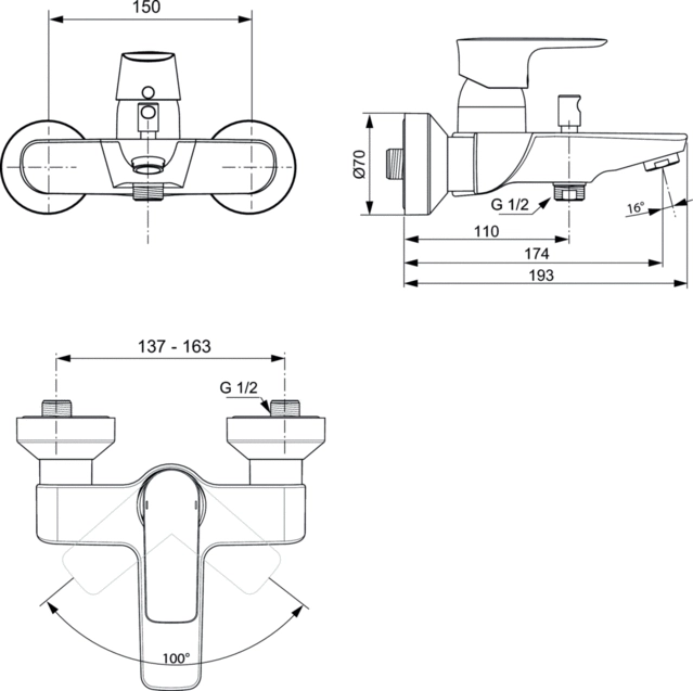 Baterie cada Ideal Standard Atelier Connect Air — 3