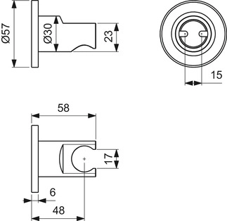 Suport para duș Ideal Standard IdealRain Magnetic Grey — 2