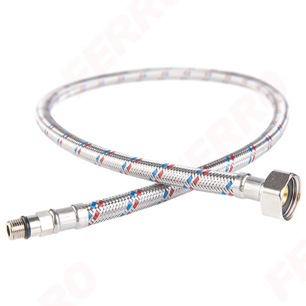 Racord flexibil Ferro M1/8 XF3/8 L-050 cm WBS12 scurt