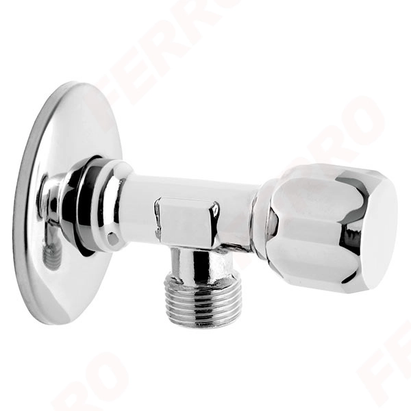 Кран угловой ручка вентиль 1/2x3/4 Ferro Z1234G