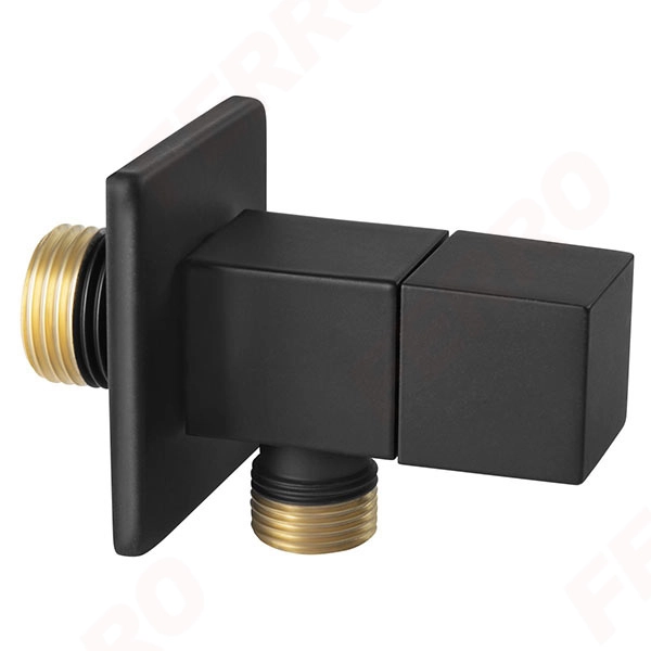 Угловой кран Ferro 1/2x3/8 Quadro Z293-BL