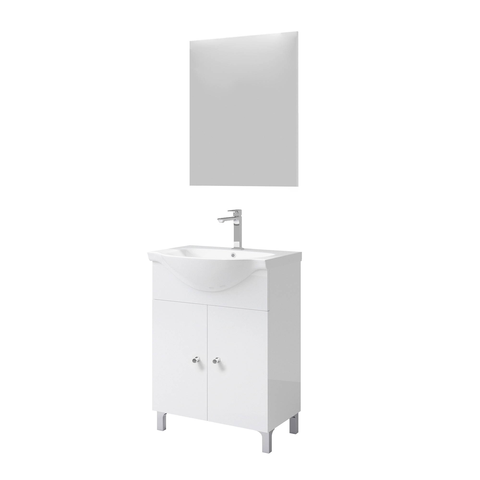 Set mobilier baie Savini Due Best 65 (mobilier, lavoar, oglinda)