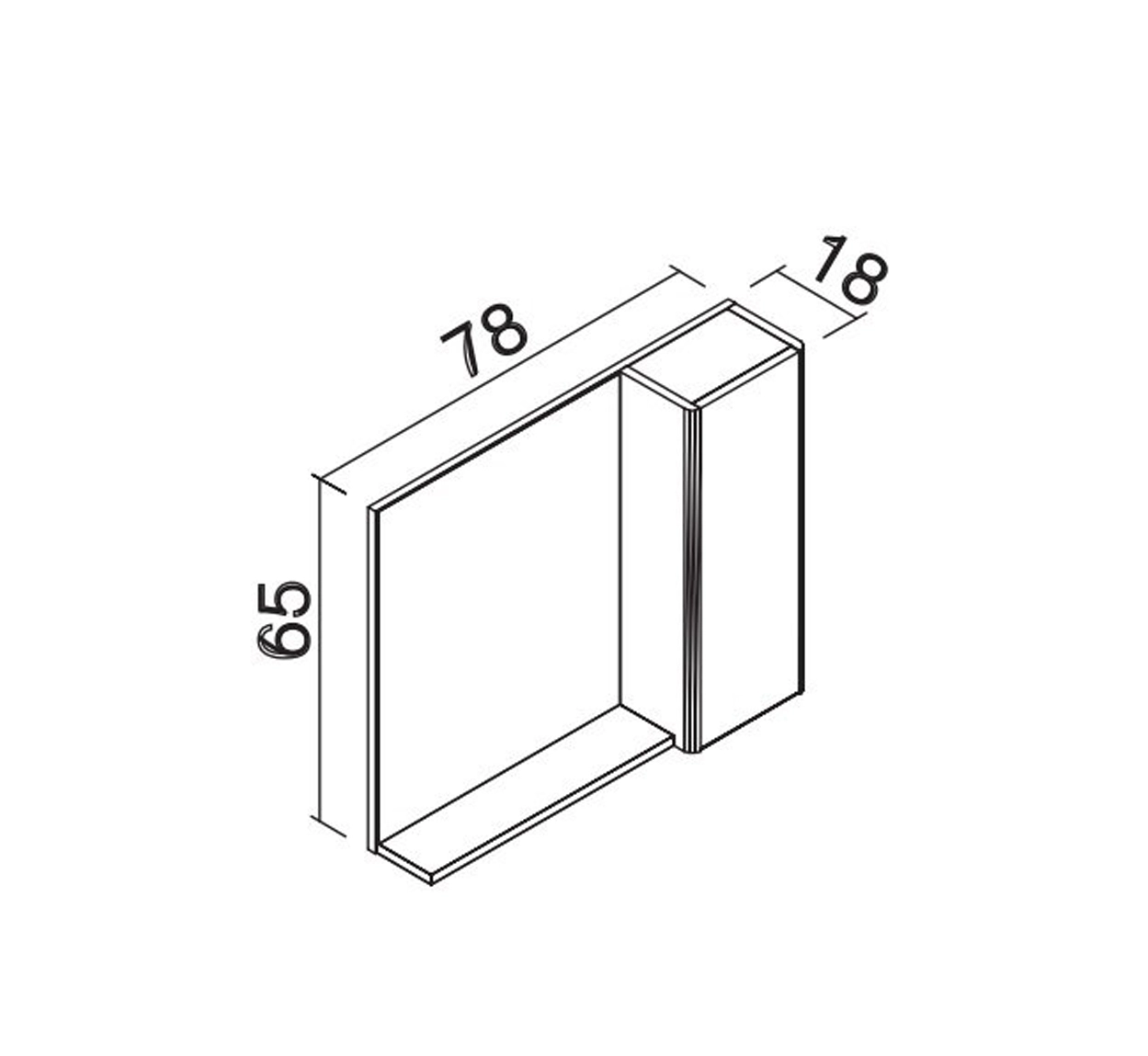 Зеркало ORKA Duden 80 White — 2