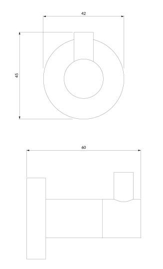 Cuier OMNIRES Modern Project Auriu periat MP60110GLB — vedere 3