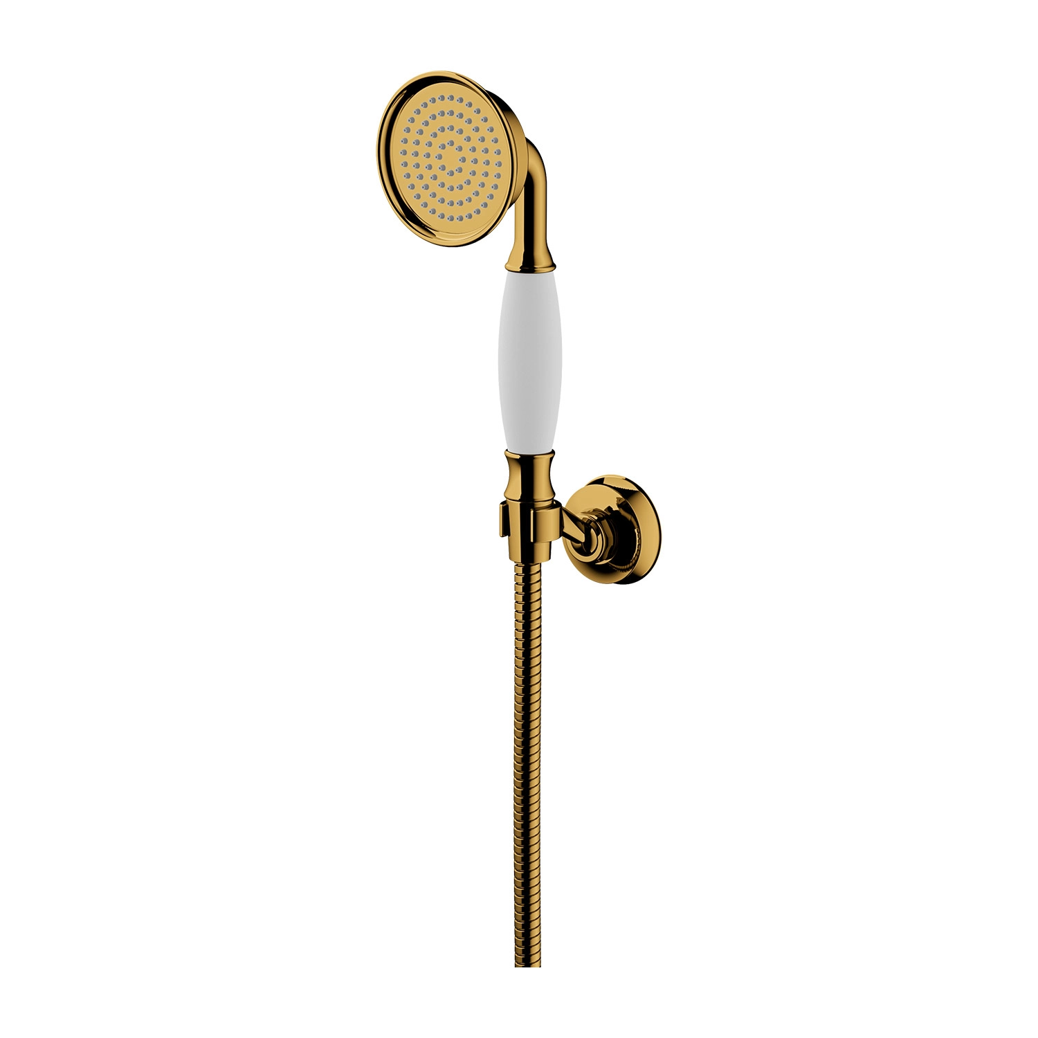 Para duș cu furtun și suport Omnires Armance Polished Gold