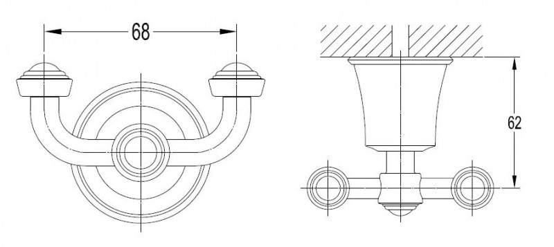 Крючок OMNIRES Art Lines AL53120GL — 2