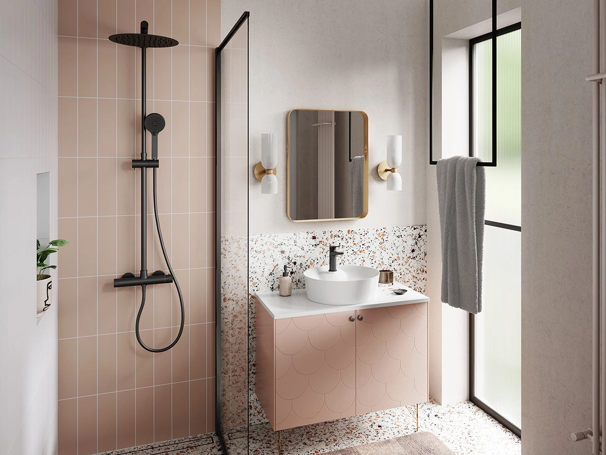 Душевая система термостатическая Ferro Trevi Black — 2