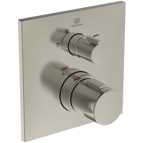 Baterie duș încastrată termostatată 2 cai Ideal Standard Ceratherm C100 Silver Storm