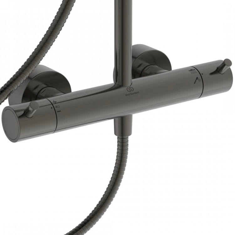 Душевая система термостатическая Ideal Standard Ceratherm T125 Magnetic Grey — вид 2