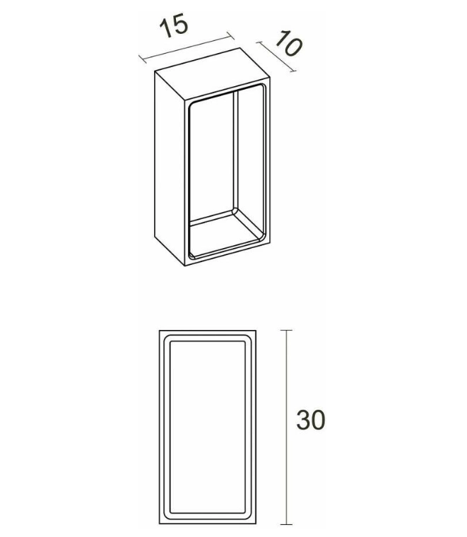 Полочка Solid Surface Riho Alcove 60x30cm — 2