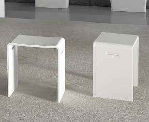 Стульчик Solid Surface Riho Basic 40x29x43 white matt
