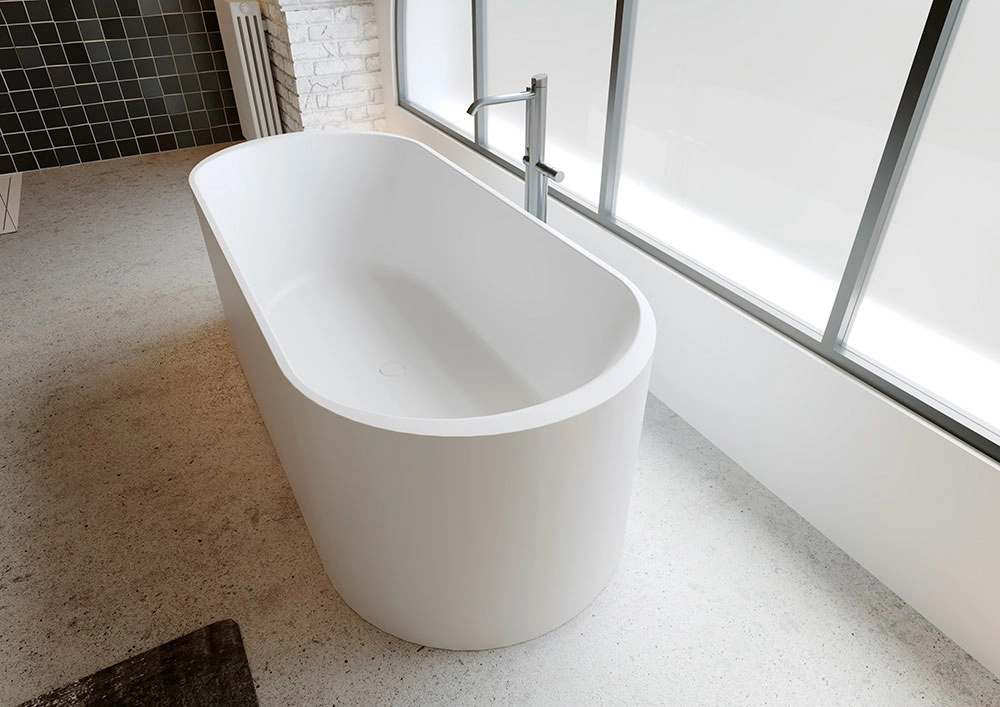 Cada Freestanding Solid Surface Riho Valor 170x72 white matt — 2