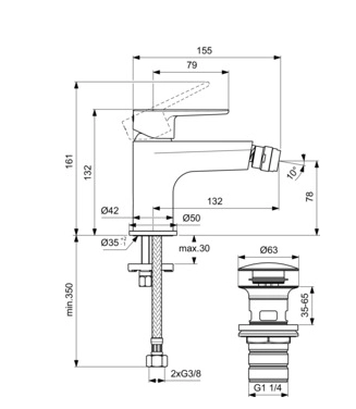 Смеситель для биде Ideal Standard Cerafine D Silver — 6