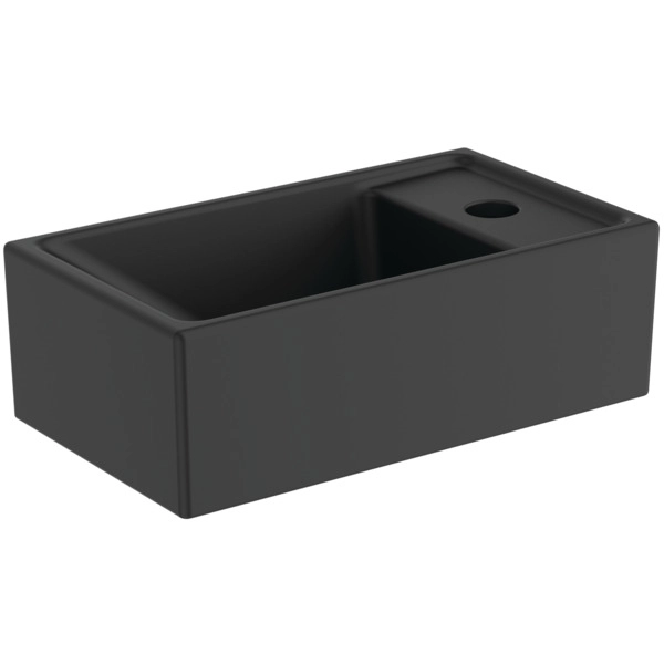 Асимметричный умывальник Ideal Standard I.Life S Black 37x21 cm Правый