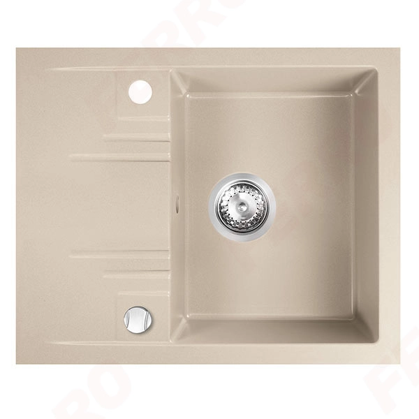 Chiuveta bucatarie cu o cuva 580x480 mm nisip Ferro DRGM48/58SA