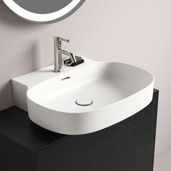 Умывальник накладной Ideal Standard Atelier Linda-X с отверстием под смеситель 60x50 cm Белый Матовый — 6