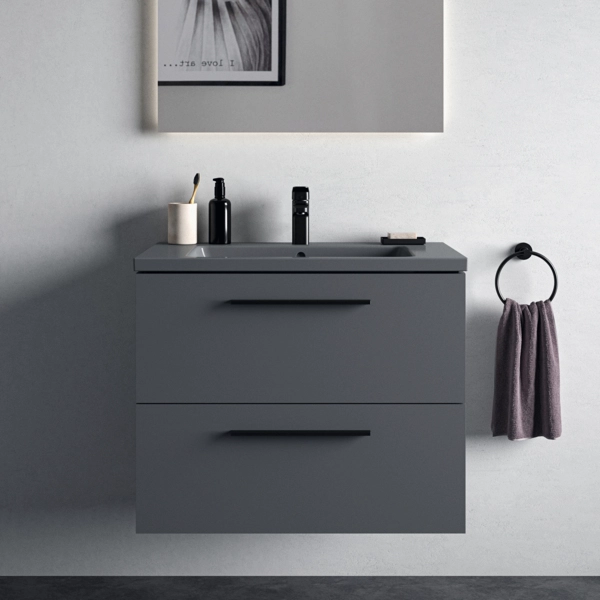 Тумба с раковиной Ideal Standard i.life B 80cm Quartz Grey Matt — 3