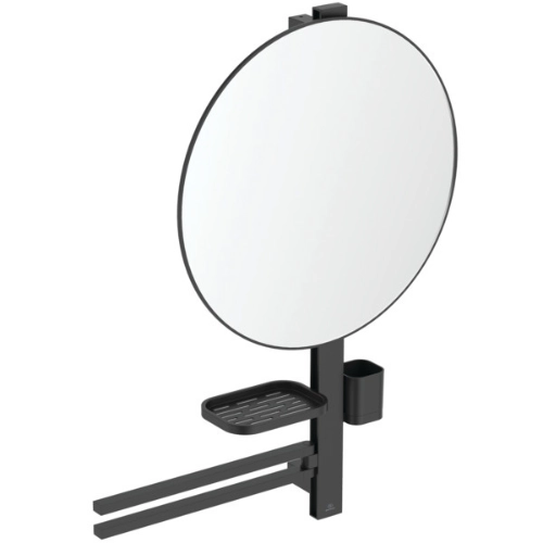 Beauty Bar Ideal Standard L ALU+ Negru Mat (Oglinda 500mm+Polita+Pahar+ suport Prosop) BD587XG