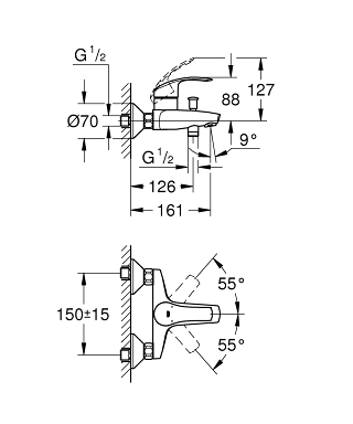 Baterie cada Grohe Eurosmart — 2