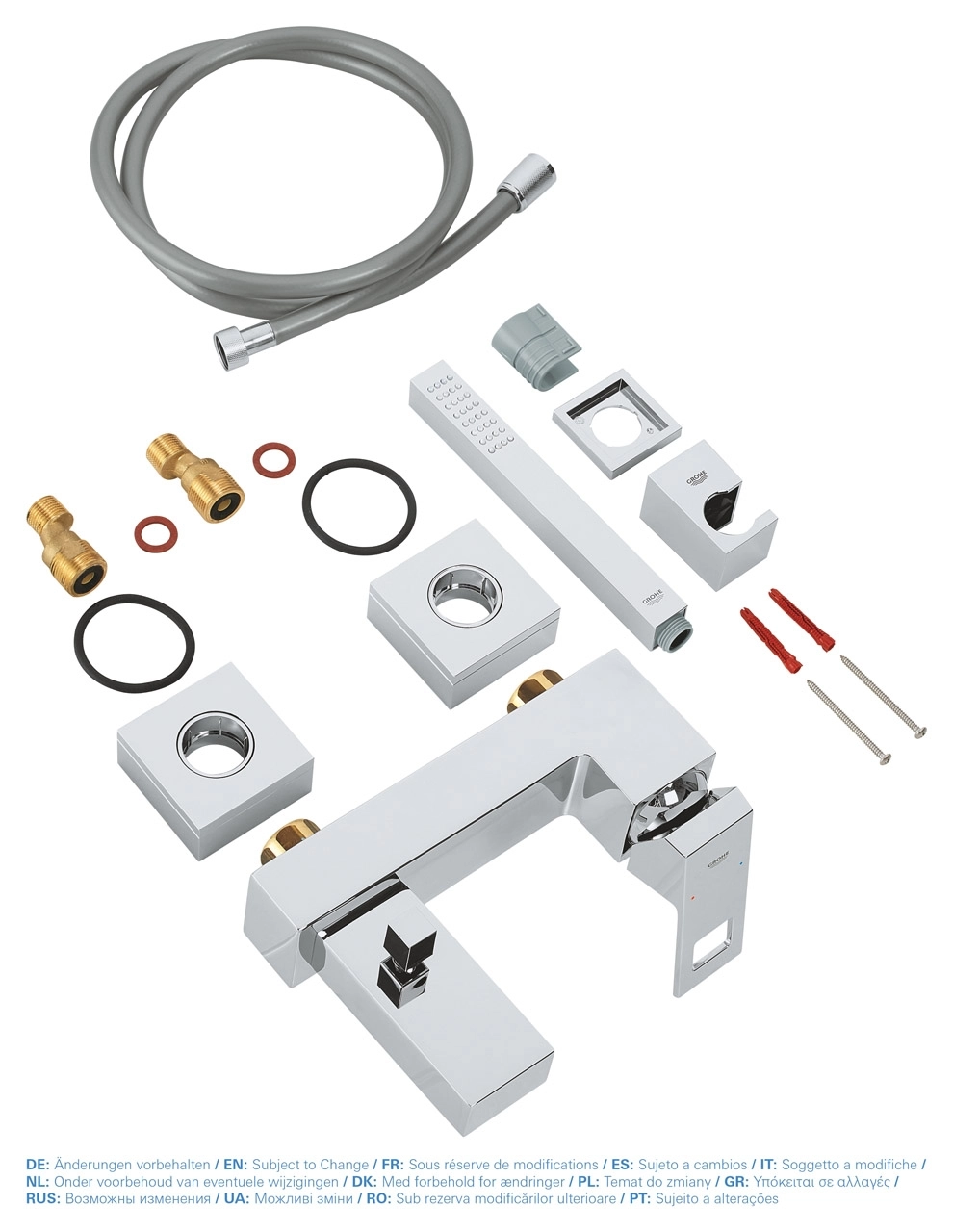 Baterie cada Grohe Eurocube cu set de duș — 4