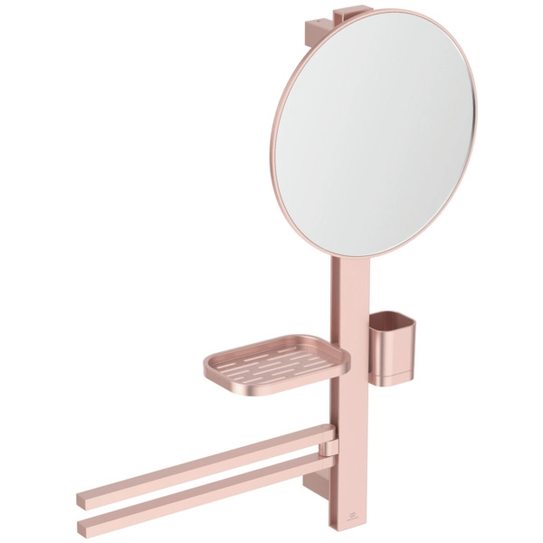 Beauty Bar Ideal Standard M ALU+ Rose (Oglinda 320mm+Polita+Pahar+ suport Prosop) BD588RO