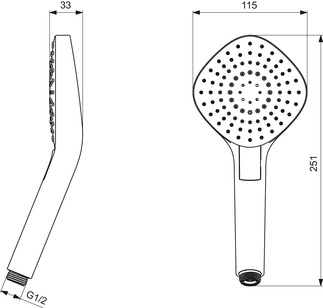 Para duș cu 3 pulverizări Ideal Standard IdealRain Evo Diamond L3 -110 — 2