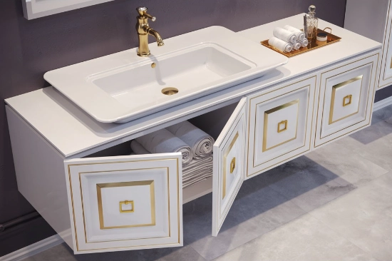 Mobilier de baie ORKA Style 160 White Gold — 2