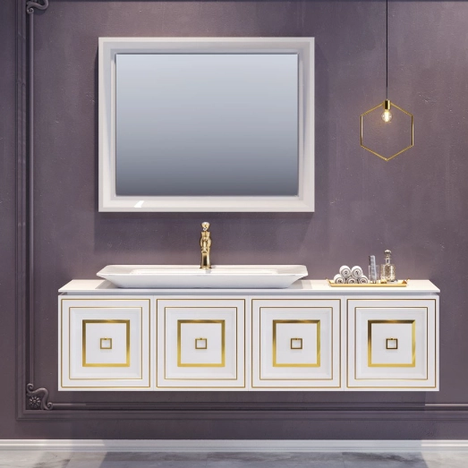 Mobilier de baie ORKA Style 160 White Gold — 1