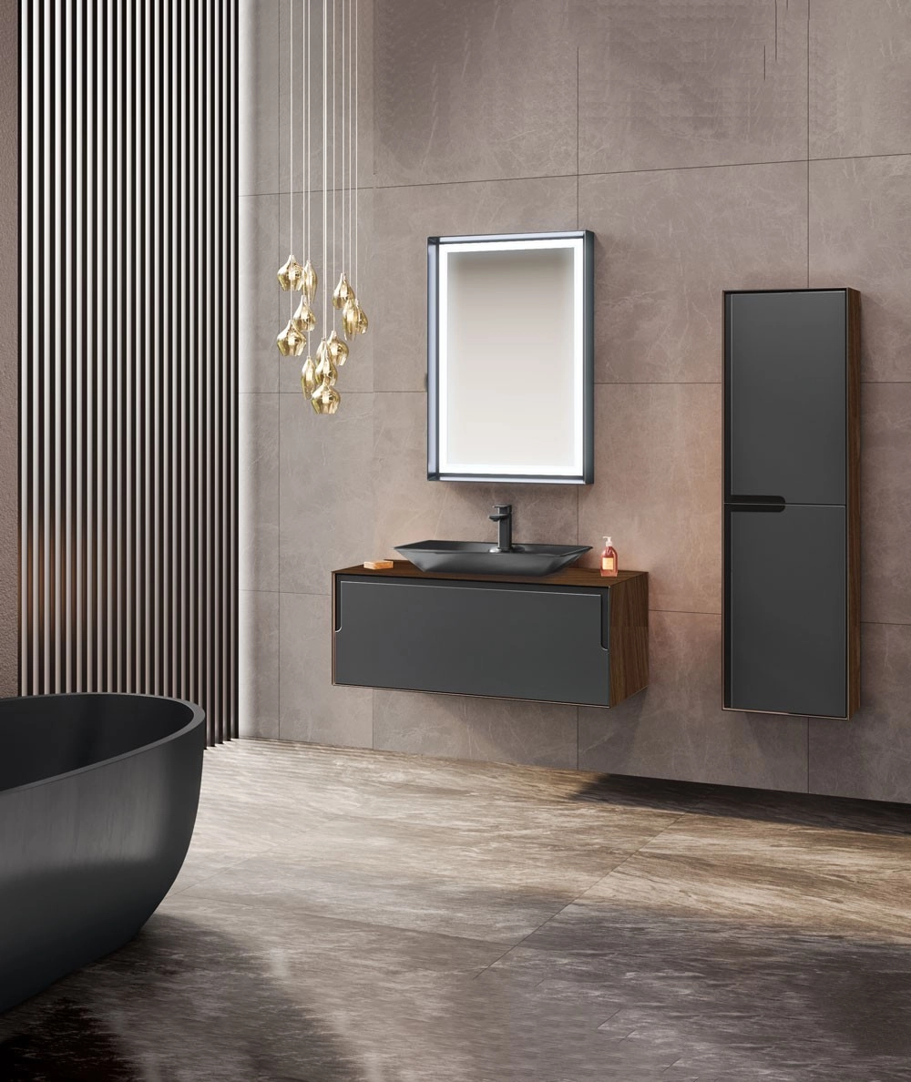Умывальник с тумбой ORKA Craft 100 Kompact laminat ceviz