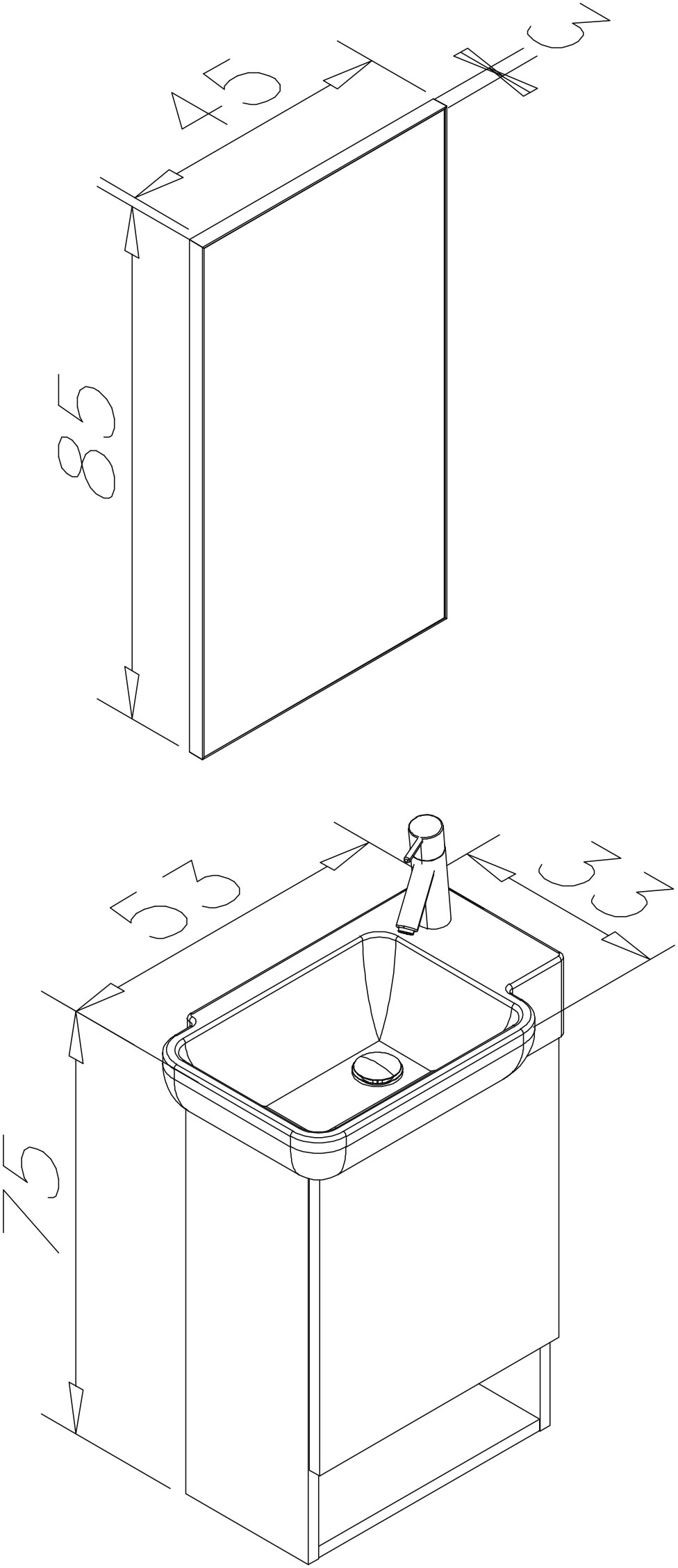 Mobilier de baie ORKA Begonya 55 Navaro (TP 027) — 3