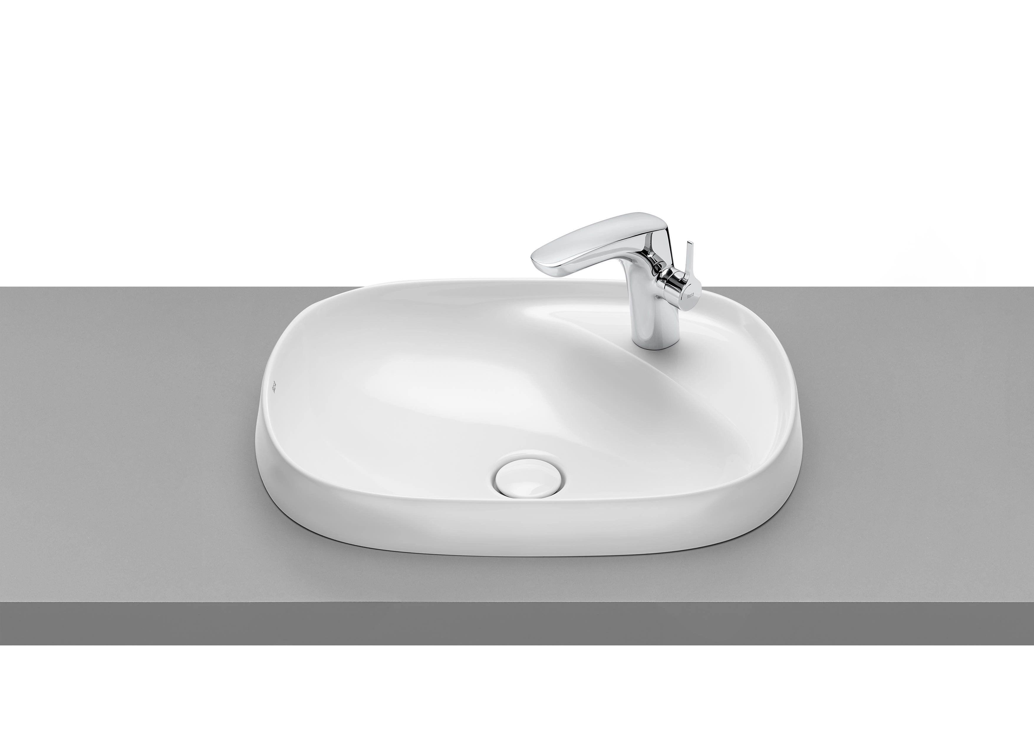 Lavoar in blat Roca Beyond 58.5x45 cm Alb Lucios