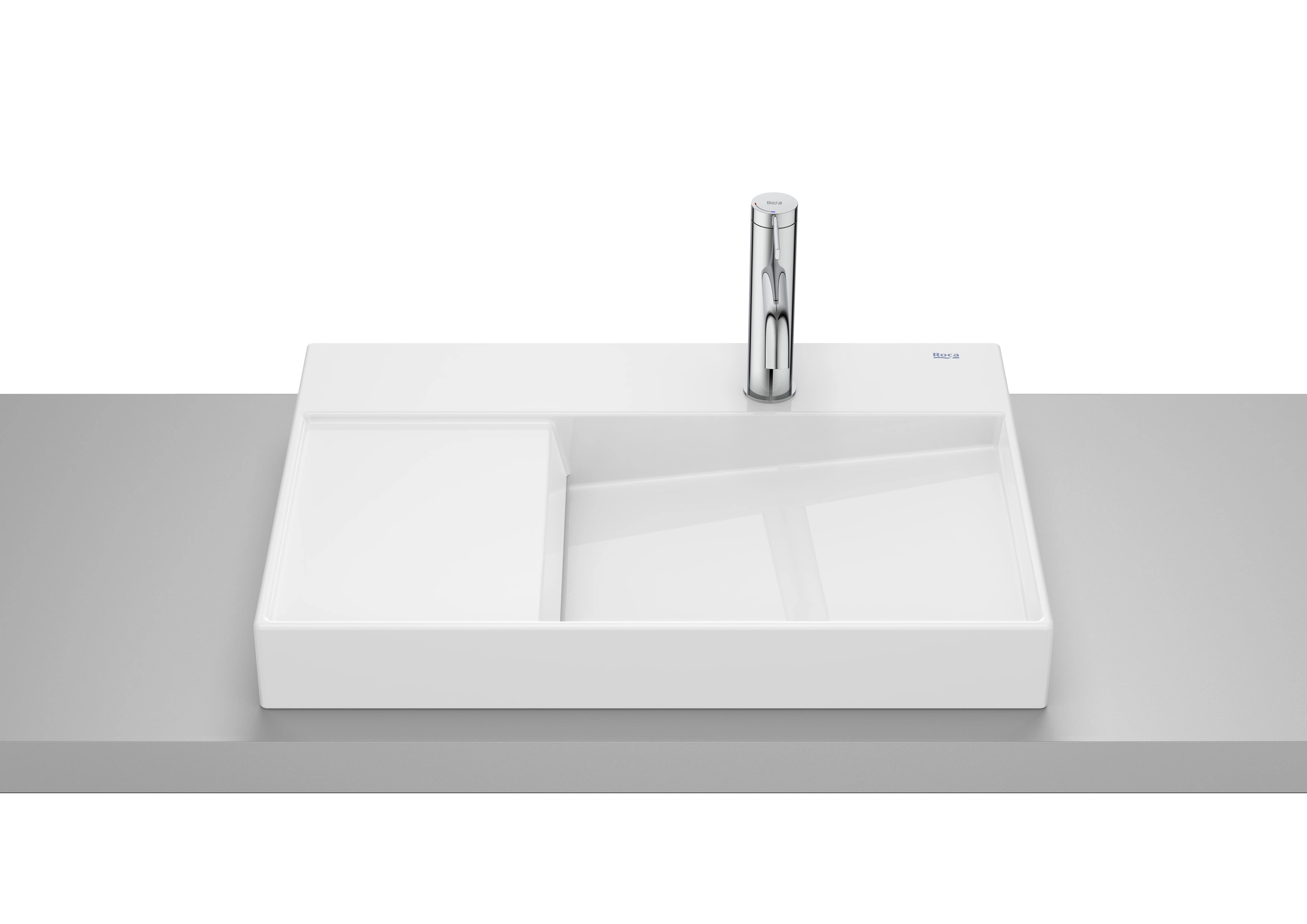 Lavoar pe blat Roca Horizon View 60x42 cm Alb Lucios