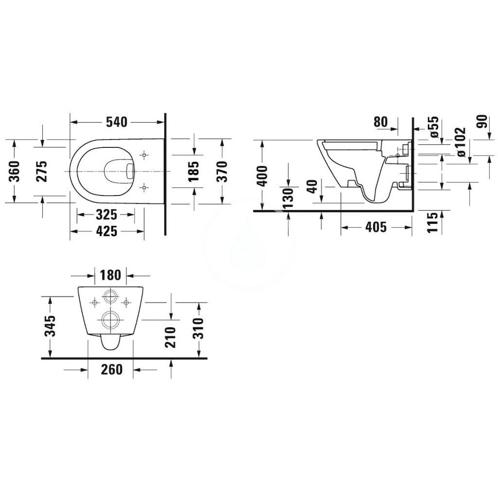 Унитаз подвесной Duravit D-Neo Rimless с крышкой с микролифтом — вид 2