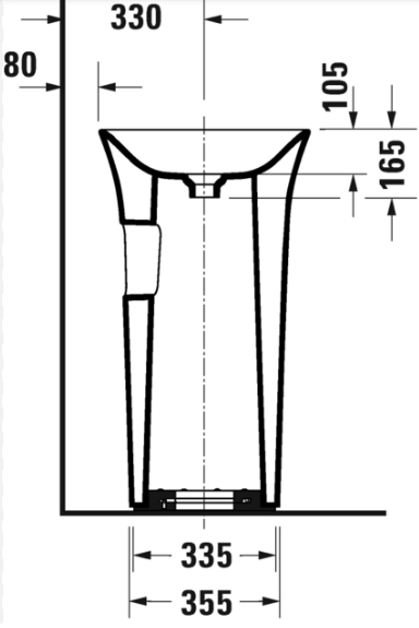 Lavoar freestanding Duravit White Tulip — 3