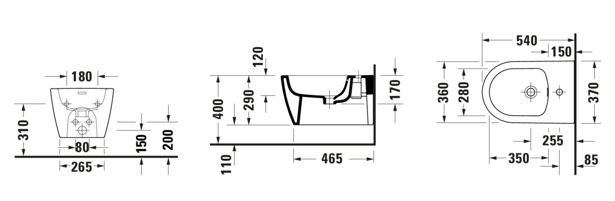 Биде подвесное Duravit Soliel by Stark — 2