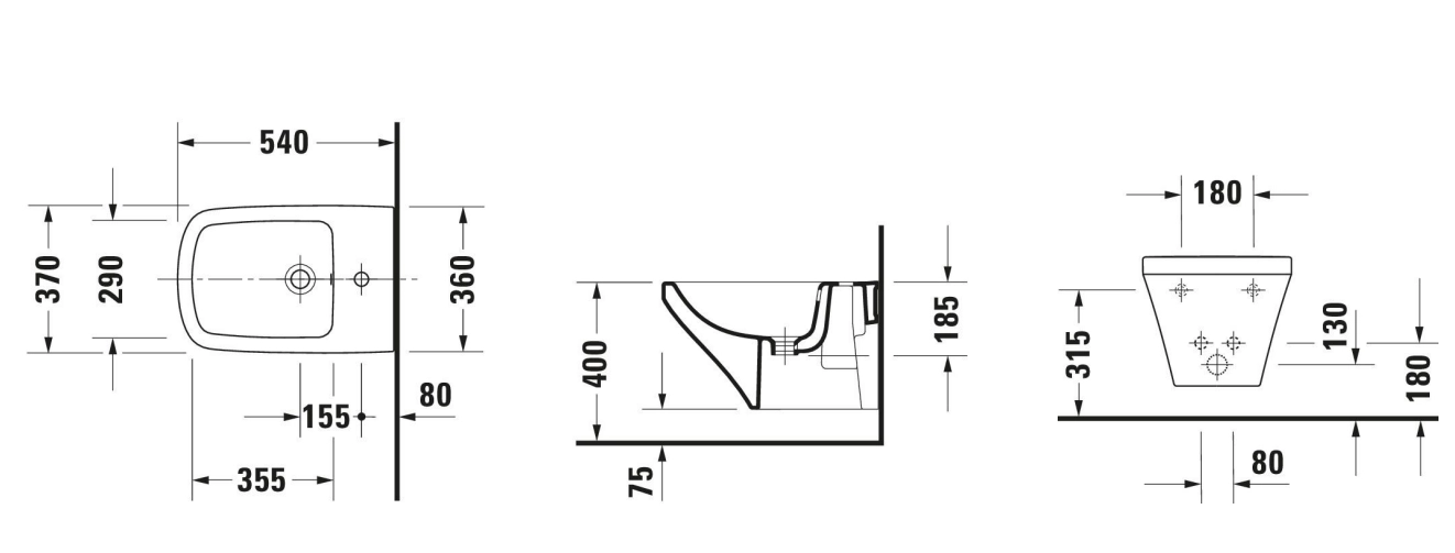 Биде подвесное Duravit DuraStyle — вид 2
