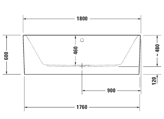 Cada Freestanding Duravit Happy D.2 180x80 cm — vedere 5