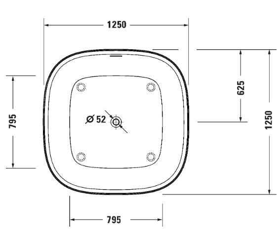 Cada Freestanding Duravit Zencha 125 x 125 — 5